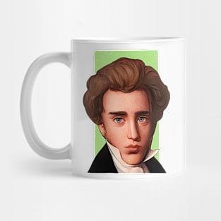 Danish Theologian Søren Kierkegaard illustration Mug